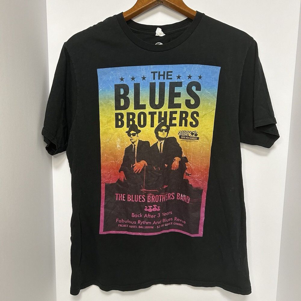 Blues Brothers‎ Band Poster T-Shirt Cotton Black Size L Universal City Studios